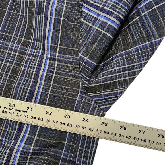 Britches Plaid Button-Up Shirt Men’s XLT Blue Gray Long Sleeve Casual Cotton - Picture 10 of 11